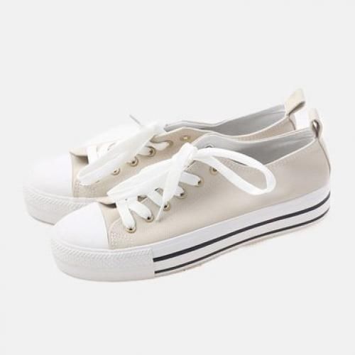 Basket Beige/Blanc pour femme